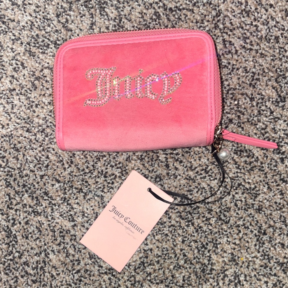 Juicy Couture Pink Zip-Around Wallet